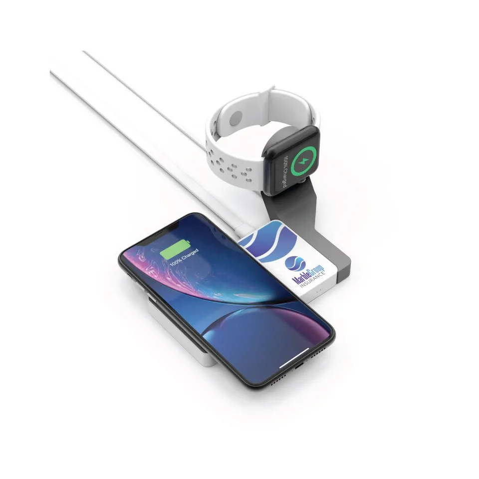 PowerPad Desktop Wireless Charger and Apple Watch® Charger Doc